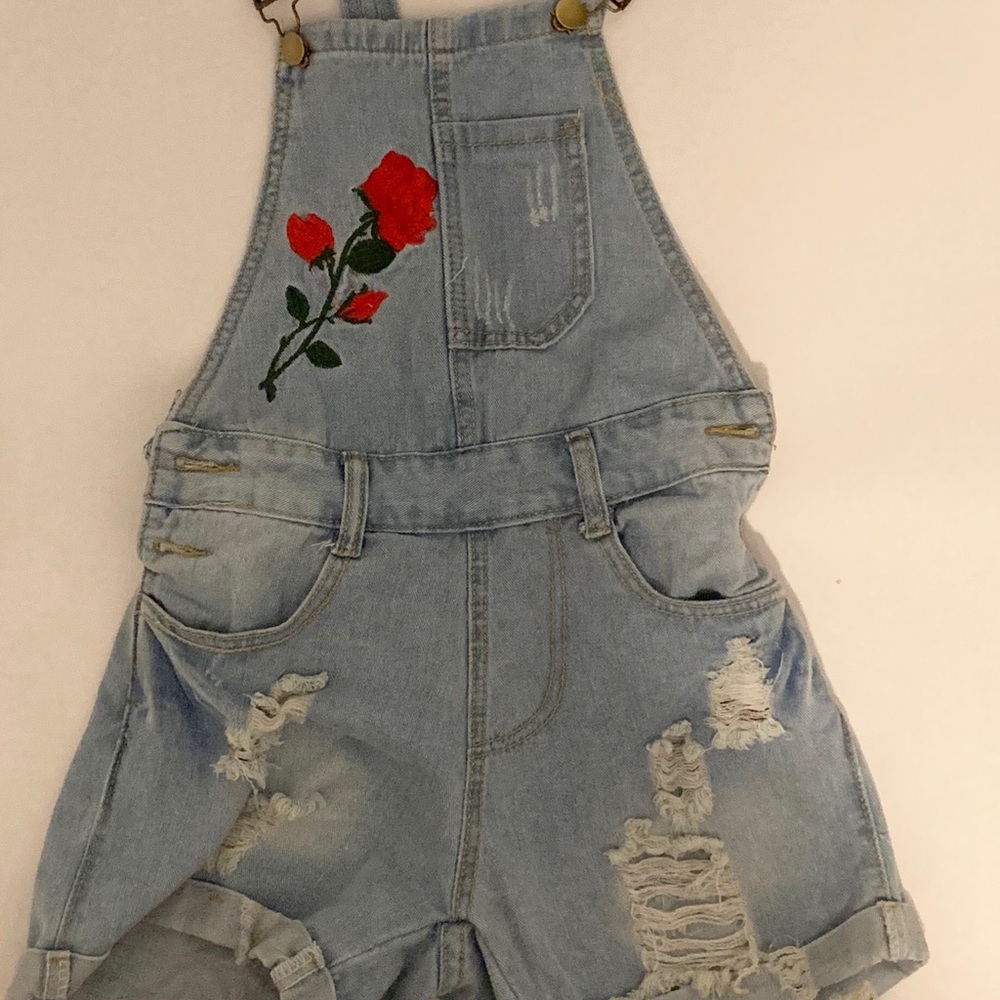 Denim Short Overalls